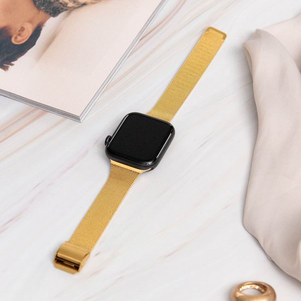 imoshion Milanees vouwbandje Apple Watch Series 1-9 / SE - 38/40/41 mm / Series 10 - 42 mm - Goud