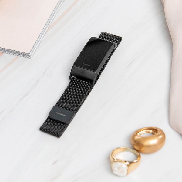 imoshion Milanees magnetisch bandje Fitbit Charge 2 - Maat S - Zwart