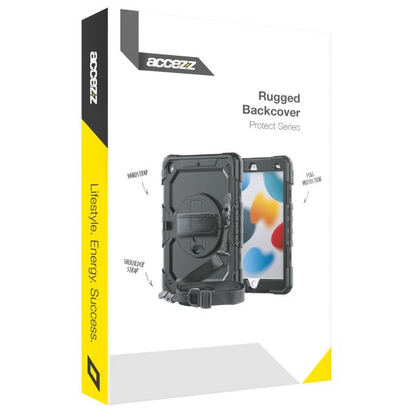 Accezz Rugged Backcover Shoulder Strap voor de Samsung Galaxy Tab S9 FE 10.9 inch / Tab S9 11.0 inch - Zwart