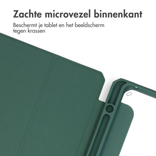 iMoshion Trifold Hardcase Bookcase iPad Pro 11 (2024) M4 - Donkergroen