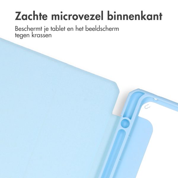 imoshion Trifold Hardcase Bookcase iPad Air 11 inch (2024) M2 / Air 5 (2022) / Air 4 (2020) - Lichtblauw