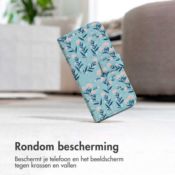 imoshion Design Bookcase Xiaomi Redmi A3 - Blue Flowers