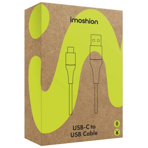 imoshion Braided USB-C naar USB-A kabel - 0,5 meter - Wit