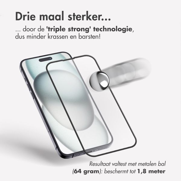 Accezz Triple Strong Full Cover Glas Screenprotector met applicator Samsung Galaxy S24 Ultra - Transparant 