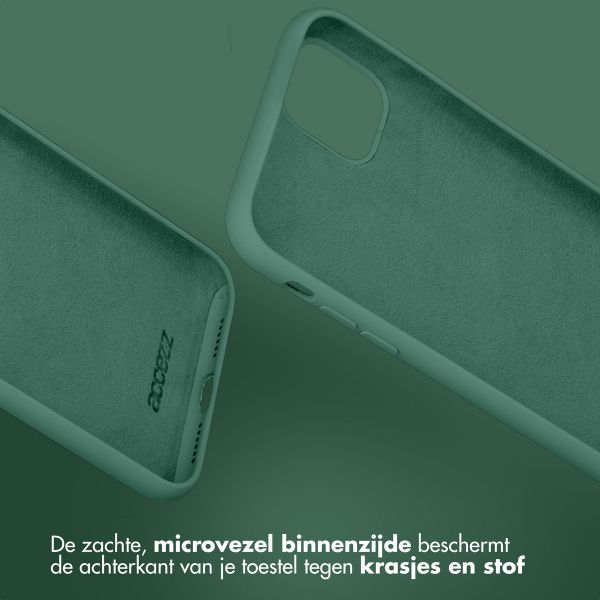 Accezz Liquid Silicone Backcover Google Pixel 8a - Donkergroen
