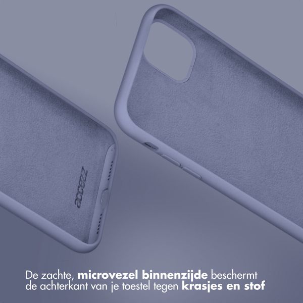 Accezz Liquid Silicone Backcover iPhone 15 - Lavender Grey