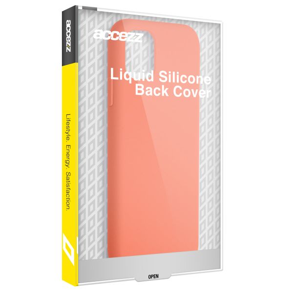 Accezz Liquid Silicone Backcover iPhone 15 - Nectarine