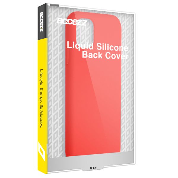 Accezz Liquid Silicone Backcover iPhone 15 Plus - Rood
