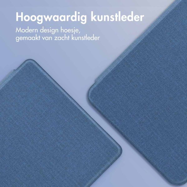 imoshion Canvas Sleepcover Bookcase Kobo Elipsa 2E - Donkerblauw