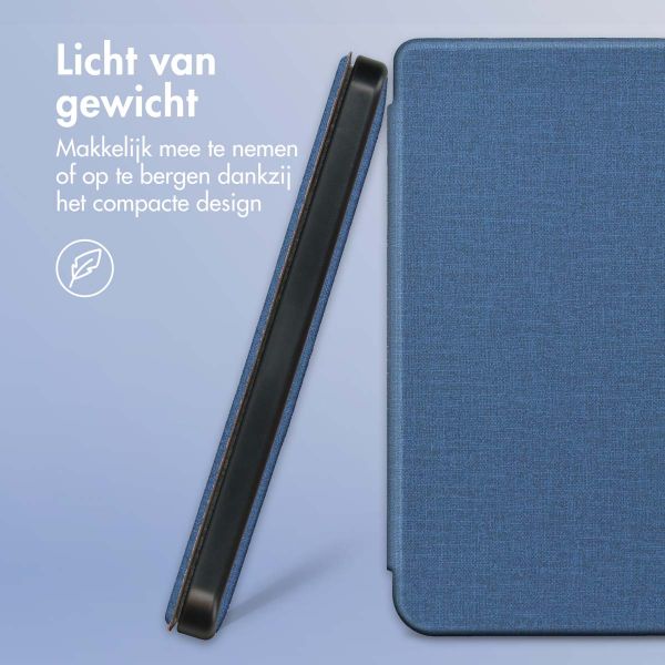 imoshion Canvas Sleepcover Bookcase Kobo Elipsa 2E - Donkerblauw