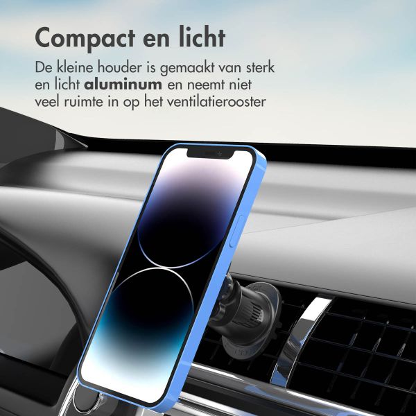 Accezz EasyLock telefoonhouder auto - inclusief hoesje iPhone 14 Pro - Ventilatierooster - 360 graden draaibaar - Zwart