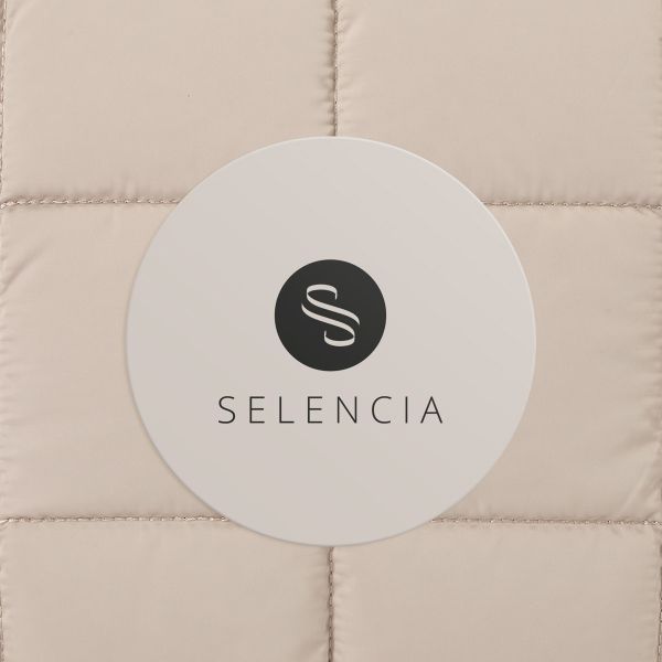 Selencia Puffy Laptop hoes 13-14 inch - Laptopsleeve - Beige