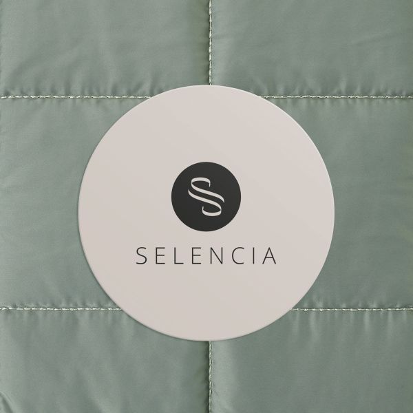 Selencia Puffy Laptop hoes 15-16 inch - Laptopsleeve - Sage Green