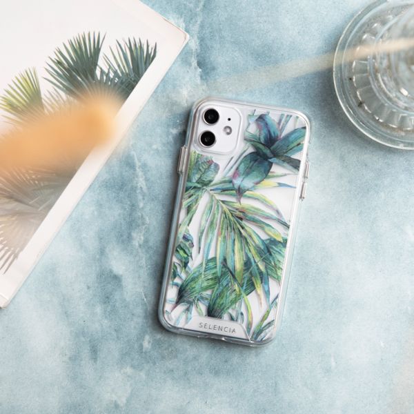 Selencia Fashion Extra Beschermende Backcover iPhone 13 Pro - Green Jungle Leaves