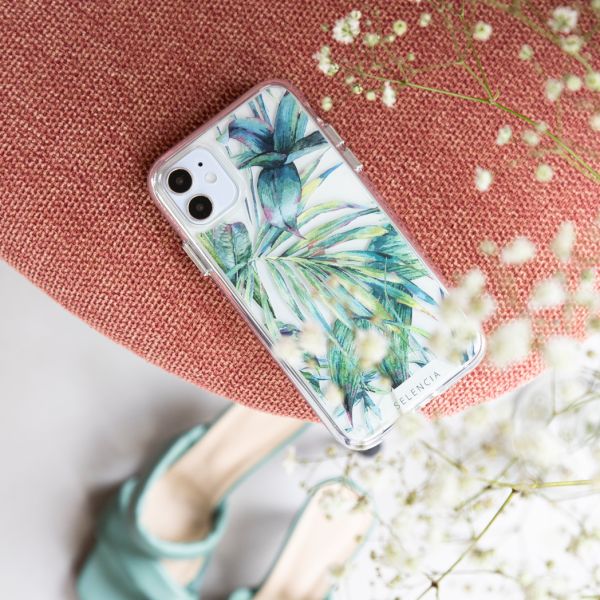 Selencia Fashion Extra Beschermende Backcover iPhone 13 Pro - Green Jungle Leaves