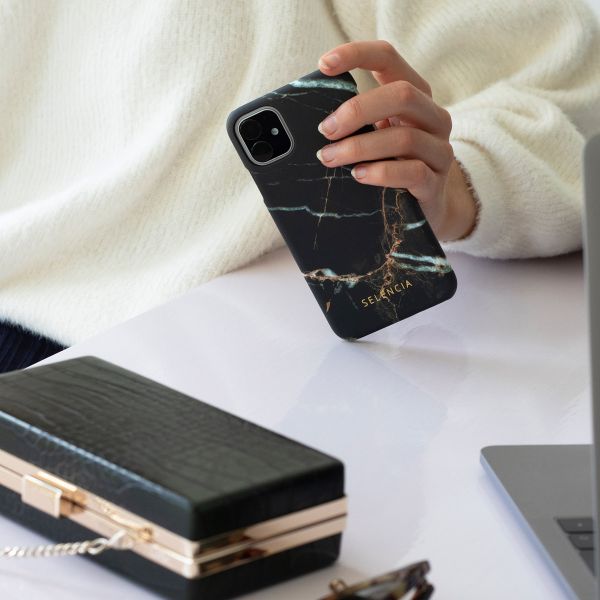 Selencia Maya Fashion Backcover Samsung Galaxy A20e - Marble Black