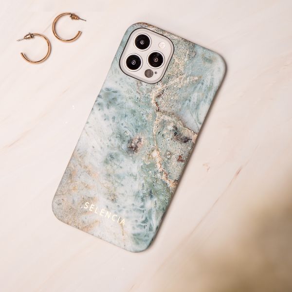 Selencia Maya Fashion Backcover Samsung Galaxy A12 - Marble Blue