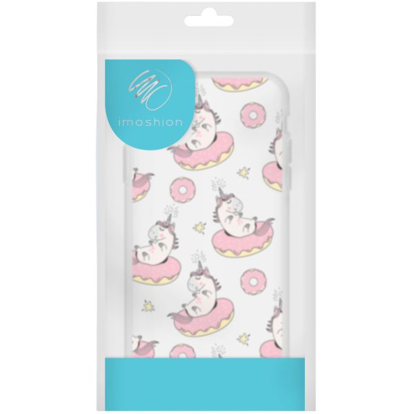 imoshion Design hoesje Samsung Galaxy A21s - Donut Eenhoorn - Roze