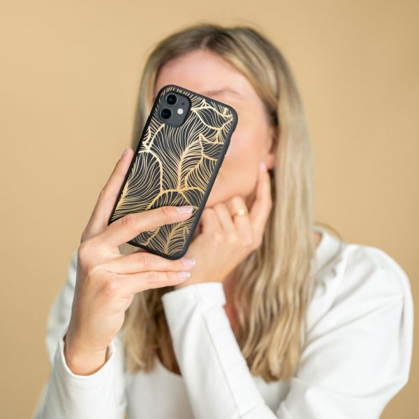 imoshion Design hoesje iPhone 13 Pro - Bladeren / Zwart