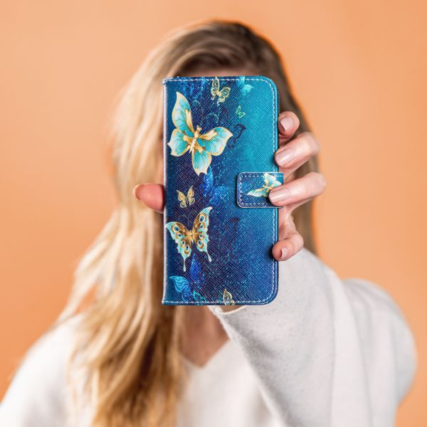 imoshion Design Softcase Bookcase Samsung Galaxy A32 (5G) - Blue Butterfly