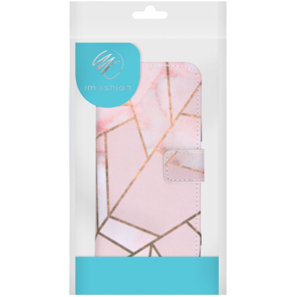 imoshion Design Softcase Bookcase iPhone 12 Mini - Pink Graphic