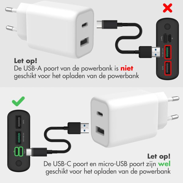 imoshion Powerbank - 20.000 mAh - Quick Charge en Power Delivery - Zwart