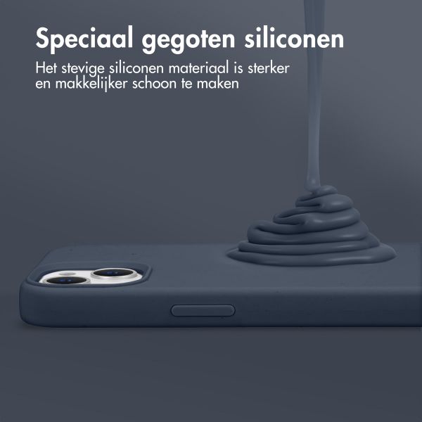 Accezz Liquid Silicone Backcover met MagSafe iPhone 15 Pro Max - Donkerblauw