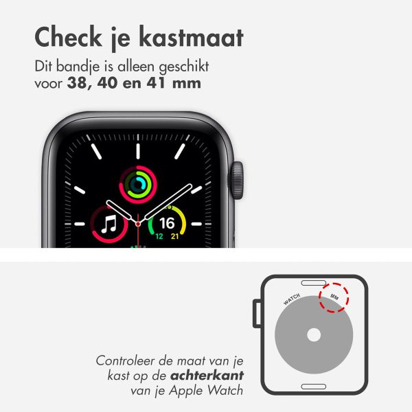 Uniq Linus AiroSoft™ Siliconen bandje Apple Watch 1-9 / SE - 38/40/41 mm - Midnight Black
