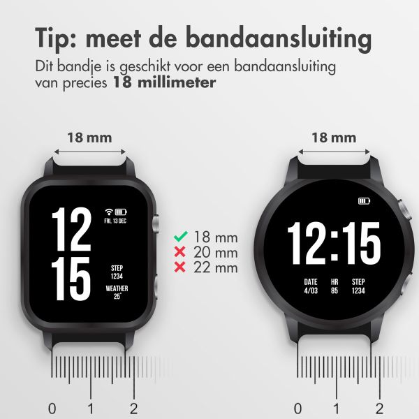 imoshion Siliconen Sport bandje - Universeel 18 mm aansluiting - Wit