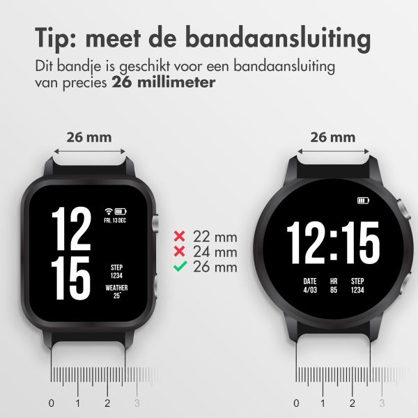 imoshion QuickFit® Siliconen bandje - 26 mm Garmin Watch aansluiting - Grijs