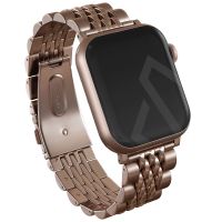 Burga Stalen bandje Apple Watch Series 1-10 / SE / Ultra (2) - 42/44/45/46/49 mm - Chic Royal - Rosé Goud