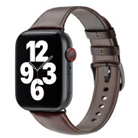 WiWu Vintage "Crazy Horse" lederen band Apple Watch Series 1-10 / SE / Ultra (2) - 42/44/45/46/49 mm - Bruin