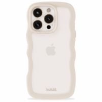 Holdit Wavy Case iPhone 16 Pro Max - Light Beige / Transparent