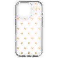 iDeal of Sweden Clear Case iPhone 16 Pro - Golden Hearts