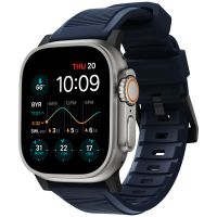 Nomad Rugged band FKM Apple Watch Series 1-9 / SE / Ultra (2) - 42/44/45/49 mm - Zwart/Blauw