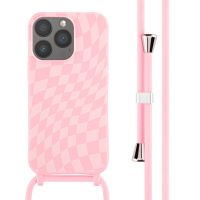 imoshion Siliconen design hoesje met koord iPhone 13 Pro - Retro Pink