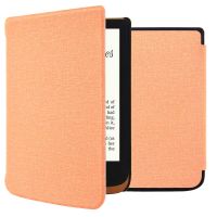 imoshion Canvas Sleepcover Bookcase Pocketbook Touch Lux 5 / HD 3 / Basic Lux 4 / Vivlio Lux 5 - Peach