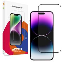 Accezz Gehard Glas Full Cover Screenprotector iPhone 15 Pro Max