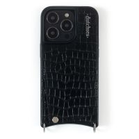 Dutchies Backcover met pashouder iPhone 13 Pro  - Geschikt voor universeel telefoonkoord - Crocodile Chic