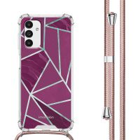 imoshion Design hoesje met koord Samsung Galaxy A13 (5G) - Bordeaux Graphic