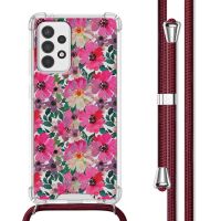 imoshion Design hoesje met koord Samsung Galaxy A52(s) (5G/4G) - Flower Water