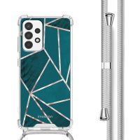 imoshion Design hoesje met koord Samsung Galaxy A53 - Petrol Green Graphic
