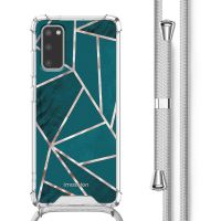 imoshion Design hoesje met koord Samsung Galaxy S20 - Petrol Green Graphic