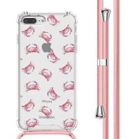 imoshion Design hoesje met koord iPhone 8 Plus / 7 Plus - Crab Watercolor