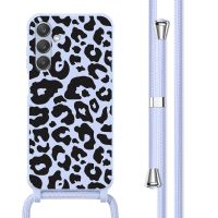 imoshion Siliconen design hoesje met koord Samsung Galaxy A25 (5G) - Animal Lila