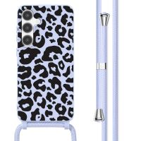 imoshion Siliconen design hoesje met koord Samsung Galaxy S24 Plus - Animal Lila