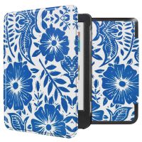 imoshion Design Slim Hard Case Sleepcover Kobo Clara Colour / Kobo Clara BW - Flower Tile