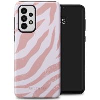 Selencia Vivid Backcover Samsung Galaxy A33 - Colorful Zebra Old Pink