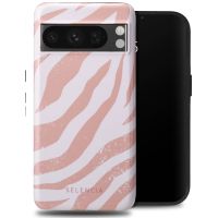 Selencia Vivid Backcover Google Pixel 8 Pro - Colorful Zebra Old Pink