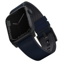 Uniq Straden Waterproof leren bandje Apple Watch 1-9 / SE / Ultra (2) - 42/44/45/49 mm - Prussian Blue
